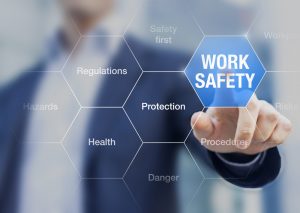 Person focusing on Workplace safety